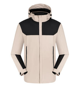 Vente en gros d'un ensemble de vestes publicitaires brodées avec logo imprimé coque dure épaisse, vêtements de travail respirants avec fermeture éclair trois défenses - Product Image 3