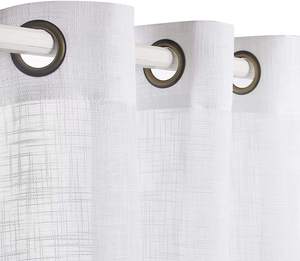 Cotone lino sensazione Semi Sheer Top Grommet garza pura Voile <span class=keywords><strong>tende</strong></span> <span class=keywords><strong>per</strong></span> il <span class=keywords><strong>soggiorno</strong></span> camera da letto casa - Product Image 6