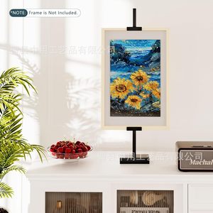 Caballete de Arte de Altura Ajustable, Negro, Estilo de Escritorio y Suelo, Soporte para Pinturas con Ventosas para Exhibir Cuadros al Óleo - Product Image 3