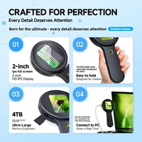 Handheld Digital Magnifying Glass Digital Microscope for Adults Kids 200X Magnification 2.0 Inch IPS Screen