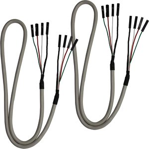 2x4P Femelle Femelle Dupont Câble pour électronique DIY Prototypage Breadboard Jumper Câbles pour <span class=keywords><strong>Arduino</strong></span> Raspberry PI Blanc PVC Shell - Product Image 1