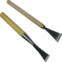 Ciseau plat de 3 mm pour la sculpture sur bois, 45 #   Acier, manche en bois de santal jaune, affûté