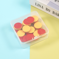 Comptoirs circulaires en plastique bicolores personnalisés (rouge et jaune) non magnétiques – Ressources mathématiques pour la formation aux opérations