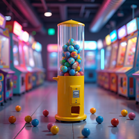 Distributeur automatique de jouets en capsules de qualité commerciale |   Distributeur automatique de bonbons et de boules de gomme à monnayeur, double, en promotion