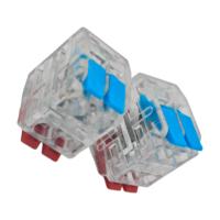 Connecteur à levier double compact LT-522, 2 voies, boîtier transparent en PC pour boîte de jonction, boîte de prise, travaux de câblage