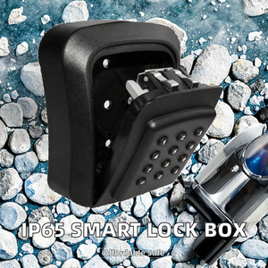 Tuya Smart <strong>Lock</strong> <strong>Box</strong> IP65 Waterproof Key Safe <strong>with</strong> Aluminum Door External Digital Password TTlock Smart Key Store and Secure - Product Image 2