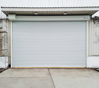 Portes à enroulement électriques modernes en acier inoxydable pour devantures de magasins - Kits complets de portes en acier galvanisé coloré