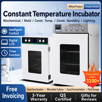 Incubateur thermostaté numérique intelligent PID en acier inoxydable de 52L-250L pour la germination de semences microbiennes, vente en gros OEM
