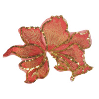 Applique florale brodée de sequins |   Patch floral brodé 3D artisanal pour la décoration de robes et de vêtements