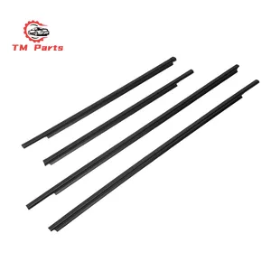 4Pcs Car Window Weatherstrip For Toyota Yaris 07-16 Car Weatherstrip Window Moulding Trim Seal Black 68160-52150 68210-52150