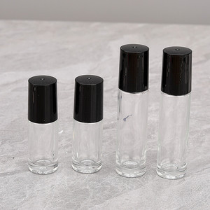 Factory Wholesale Mini Perfume <b>Bottle</b> 10ml <b>Empty</b> Square Marble Base Matte Finish Travel <b>Bottle</b> Roll Perfume Glass Roller - Product Image 4