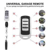 Télécommande de porte de garage multifréquence 280/868 MHz à 4 boutons, duplicateur de clé porte-clés, clonage de code fixe/rolling pour barrière