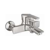 Robinet de baignoire thermostatique mural encastré en acier inoxydable chromé, à poignée unique, eau chaude et froide, modèle moderne, parmi les meilleures ventes