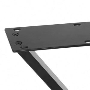 Removable Industrial Cast Iron Steel Frame X-Shaped <b>Table</b> <b>Legs</b> for Hospital Outdoor Use Office Bench Coffee Restaurant Furniture - Product Image 2