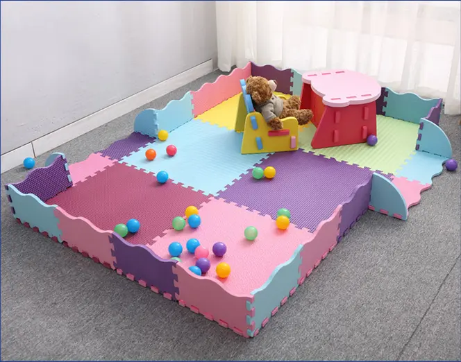 Hoge Kwaliteit Grijpende Foam Eva Speelkleed Milieu Zachte Vloer Puzzel Eva Baby Mat