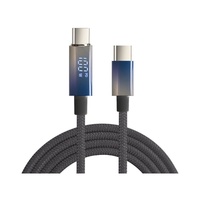 Kabel Data Braided Jacket Pengisian Cepat 100W dengan Layar Digital untuk Transfer Data Tipe-C Grosir