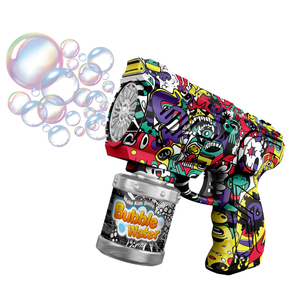 Pistola <span class=keywords><strong>de</strong></span> <span class=keywords><strong>Burbujas</strong></span> Eléctrica Portátil <span class=keywords><strong>de</strong></span> 15 Agujeros, Juguete <span class=keywords><strong>de</strong></span> <span class=keywords><strong>Burbujas</strong></span> para Niños, para Exteriores, con Diseño <span class=keywords><strong>de</strong></span> Graffiti - Product Image 4