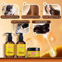 Organisches Rohes Honduras Batana-Öl Haarwuchs-Set 4-in-1 Natürliches Veganes Haarpflege-Set für Kopfhautbehandlung und Reparatur Geschädigter Haare