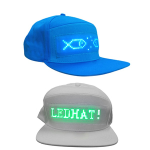 Chapeaux à prix d'usine 2024, nouveau modèle LED, message <span class=keywords><strong>défilant</strong></span> LED, éclairage rechargeable, casquettes clignotantes unisexes, chapeau de cow-boy LED - Product Image 2