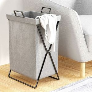 Panier à linge pliable, durable et moderne pour vêtements sales, avec panier de rangement portable et sac à linge - Product Image 3
