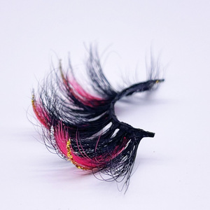 Vente en gros de <span class=keywords><strong>cils</strong></span> à paillettes de 25mm 100% <span class=keywords><strong>cils</strong></span> à paillettes de vison <span class=keywords><strong>blond</strong></span> blanc rouge 25mm <span class=keywords><strong>cils</strong></span> de vison colorés - Product Image 4