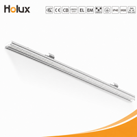 Garantie 5 ans, usage commercial, 30W 43W 58W 180 Lm/W, protection contre les surtensions 2KV, installation rapide, durée de vie longue, DALI IK08, luminaire linéaire LED modulaire T5 T8
