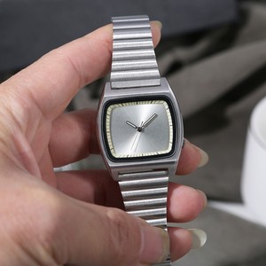 Montre à quartz à cadran carré, verre minéral 35 mm, bracelet 20 mm, longueur 22 cm, fermoir caché, résistance à l'eau 3 bars, pour hommes et femmes - Product Image 3