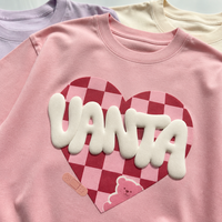 Étiquettes de vêtements carrées personnalisées en flocage 3D en relief, transfert thermique, toucher doux, lavables, écologiques, impression DTF, étiquettes personnalisées avec logo