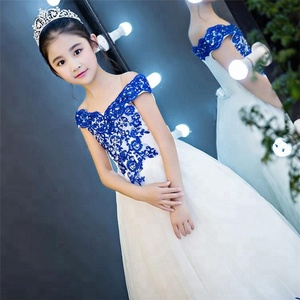 Nouvelles robes midi décontractées d'été pour enfants, à fleurs, pour mariage et fête, en dentelle et coton, avec nœud, pour filles, style féerique, ODM - Product Image 5
