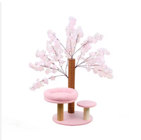Aimigou Arbre à chat durable en bois de cerisier fait main, avec corde en sisal, pot en plastique de 68 cm, griffoir pour griffes, arbres artificiels, Chine