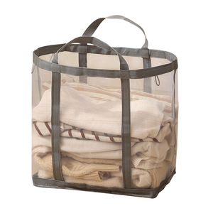 Panier à linge pliable en maille respirante pour salle de bain, panier de rangement portable pour vêtements sales, jouets et articles divers - Product Image 5