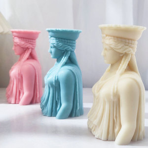 Moule en silicone 3D pour <span class=keywords><strong>buste</strong></span> de déesse grecque, <span class=keywords><strong>sculpture</strong></span> romaine, corps féminin, moule à bougie pour aromathérapie, résine artistique, outil de décoration de gâteaux - Product Image 5