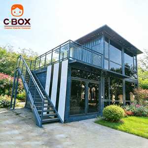 Bâtiments d'hôtel modulaires préfabriqués de luxe à 2 étages, villa, bureau, café, unité de vie, maison en conteneur à structure préfabriquée - Product Image 1