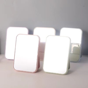 Table Makeup Mirror Plastic Desktop Stand Mirror, Standing Mirror for Bathroom and Bedroom