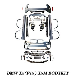 Kit de Mejora de Parachoques Delantero y Trasero de Alta Calidad con Faldones Laterales de Malla Negra para F15 X5M 14-18, Nuevo F15 X5M Modificado - Product Image 2
