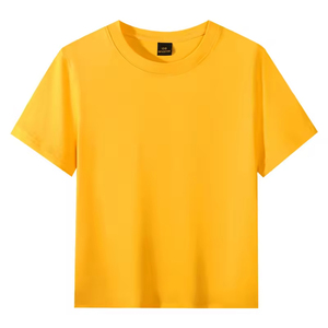 100% Cotton Summer <strong>T</strong>-<strong>Shirt</strong> For Boys Girls Custom Embroidered Logo Crewneck Pullover With Short Sleeve Candy Colors Solid Pattern - Product Image 5