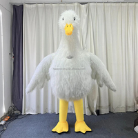 Costume de mascotte d'oie blanc combinaisons gonflables 2M costume de mascotte gonflable de performance de marche d'oie