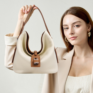 Bolso de Mano de Lujo para Mujer, Diseño de Litchi, Cuero de Primera Calidad, Tipo Tote, Portátil, de Hombro o Cruzado - Product Image 2