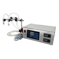 Machine de remplissage de liquides pour bouteilles GFK-280 à double tête semi-automatique 5-3500 ml avec contrôle numérique pour eau, jus, lait