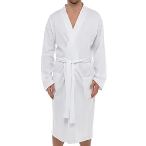 מורדן יוקרה מקצועי Saling 100% אורגני כותנה בתוספת גודל ופל כותנה גלימות אמבט שמלת מקלחת ספא חלוק