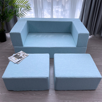 Ensemble de canapé-lit modulaire avec housse amovible et lavable, design moderne pour les salons d'appartements et d'hôtels