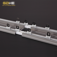 Rail de rideau Double plafond de haute qualité avec barre en plastique silencieuse Rail de rail de rideau Double plafond de salon Durable