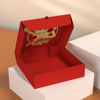 Kotak Pizza Kemasan Grosir Berkualitas Tinggi Murah dengan Logo Kustom, Portabel, Dapat Digunakan Kembali, Berbahan Karton Bergelombang dari Cina