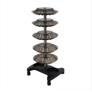 Nail Polish <b>Trolley</b> Organizer 5 Layers Nail Polish Spinning Rack Rotating Nail Polish Display Stand with Wheels - Product Image 4