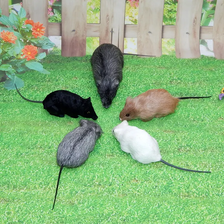 Arredamento per la casa modelli di animali pelliccia artificiale forniture per animali simulazione accessori per topi forniture giocattolo peluche Mouse