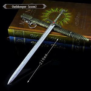 Espada <span class=keywords><strong>de</strong></span> <span class=keywords><strong>Juego</strong></span> <span class=keywords><strong>de</strong></span> <span class=keywords><strong>Tronos</strong></span>, Espada del Juramento, 21 cm, Tamaño Mediano, Llavero, Modelo <span class=keywords><strong>de</strong></span> Juguete <span class=keywords><strong>de</strong></span> Metal Completo, Sin Filo, Seguro, Arma Coleccionable - Product Image 4
