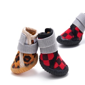 Bottes d'hiver pour chiot, imperméables, antidérapantes, semelle en caoutchouc, faciles à enfiler, doublure en polaire, <span class=keywords><strong>protection</strong></span> des <span class=keywords><strong>pattes</strong></span>, chaudes - Product Image 1