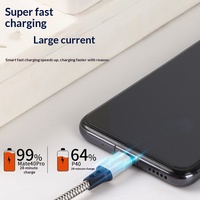 Câble de données USB-C tressé en gros pour fabricants, connecteurs USB-A/USB-C, charge rapide, transfert de données, gaine en nylon pour téléphone portable