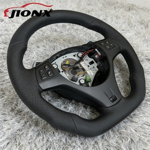 Volant en cuir pleine fleur pour <span class=keywords><strong>BMW</strong></span> E90 E60 E46 E92 M3 E87 E39 X5 E70 X6 E71 E82 E93 E36 E91 Série E, fabrication exquise - Product Image 5