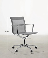 Chaise de bureau de haute qualité, moderne, ergonomique, avec dossier en maille, structure en alliage d'aluminium, réglable, pour la maison, le bureau ou les zones commerciales